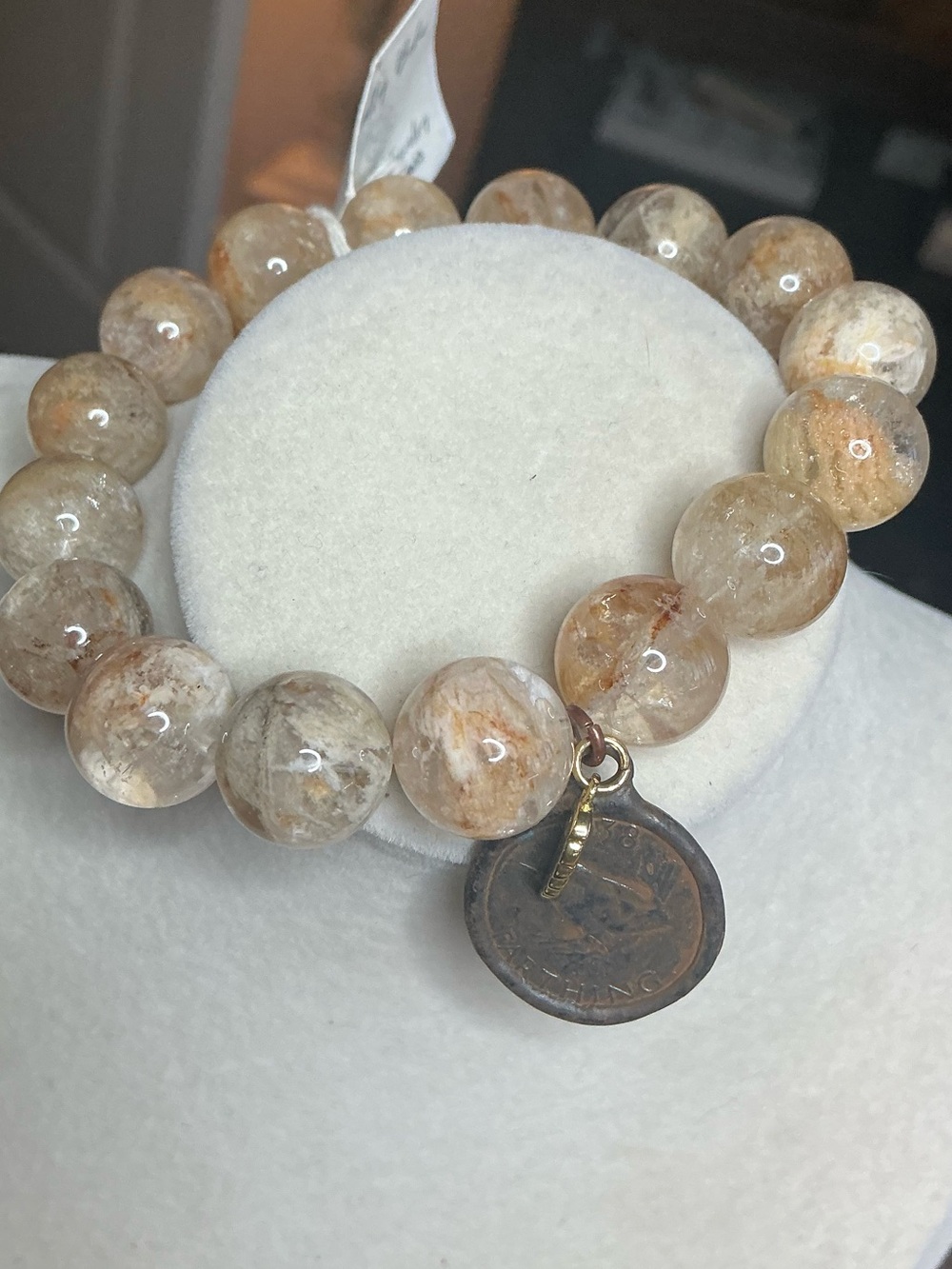 Snowflake Phantom 13mm with Rustic Bird Coin and Wing Charm💕 - Picture 2 of 2